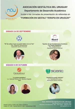 Jornadas de Presentación de Referentes en “Formación en Gestalt Terapia en Uruguay”