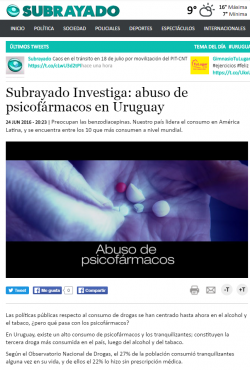 "Abuso de psicofármacos en Uruguay"