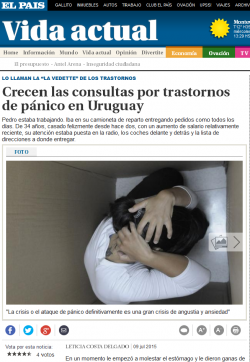 Crecen las consultas por trastornos de pánico en Uruguay (Nota de prensa)