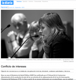 Conflicto de intereses (Nota prensa)