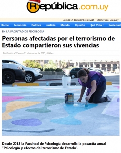 "Personas afectadas por el terrorismo de Estado compartieron sus vivencias" (nota de prensa)