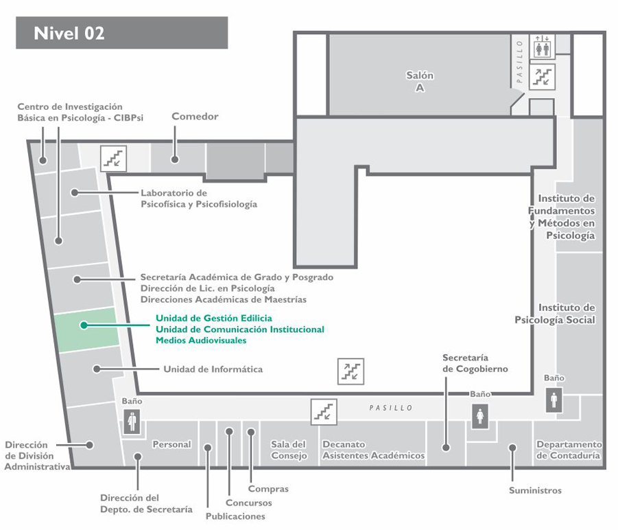 Plano de ubicación - 1er nivel - edificio central