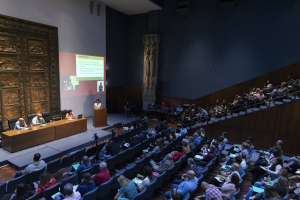 Seminario internacional sobre uso de sustancias psicoactivas, en el Salón Azul de la Intendencia de Montevideo (22.11.2023).