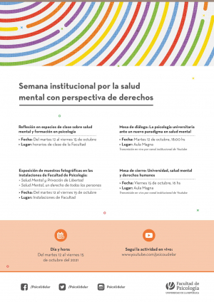 Semana institucional por la salud mental con perspectiva de derechos