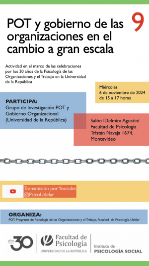 POT y gobierno de las organizaciones en el cambio a gran escala (Grupo de Investigación POT y Gobierno Organizacional)