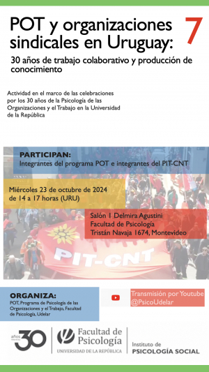 POT y organizaciones sindicales en Uruguay: 30 años de trabajo colaborativo y producción de conocimiento