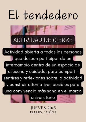 afiche de difusión de la actividad