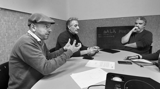Alejandro Maiche, Leonel Gómez y Juan Valle Lisboa, encargados de Cicea. Foto: Federico Gutiérrez