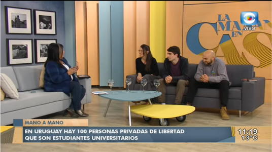 Asist. Natalia Laino, y los estudiantes de la Licenciatura en Psicología Emiliano Pastrana y Martín Amande