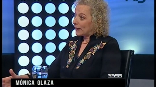 captura de pantalla de Monica Olaza en el programa 33/56