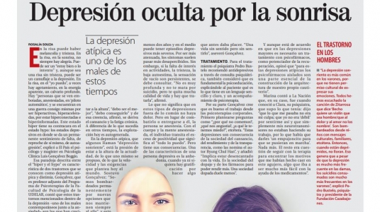 Depresión oculta por la sonrisa. Nota de El País.