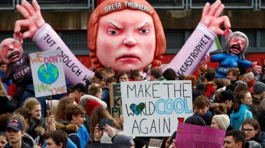Manifestación por el clima. Foto: Reuters