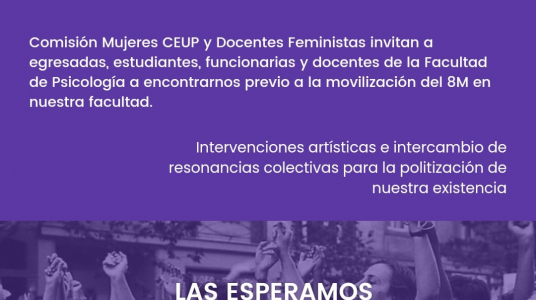 Estudiantes y docentes feministas convocan a concentración previa a la movilización 8M