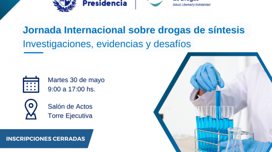 Invitación jornada internacional sobre drogas de síntesis. Investigaciones, evidencia y desafíos