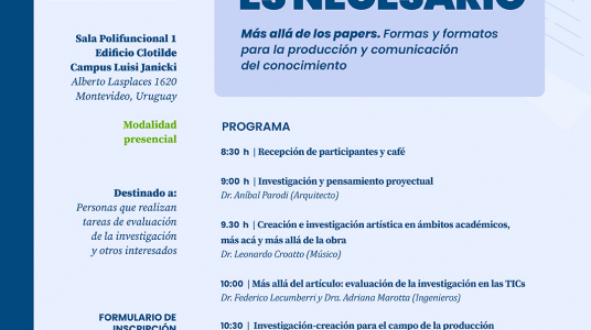 Jornada "Más allá de los papers. Formas y formatos para la producción y comunicación del conocimiento."