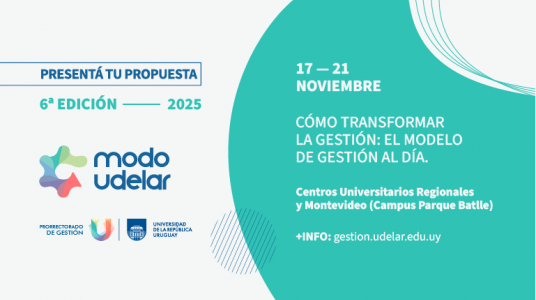 imagen de difusión de la Convocatoria para presentar propuestas para la VI Feria Modo Udelar – 2025
