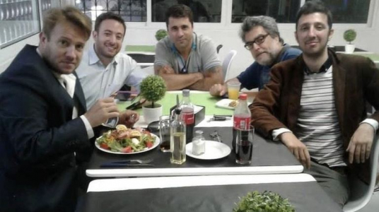 Del discurso al femicidio. En la foto: Pablo Laurta, acompañado de Agustín Laje y Nicolás Márquez. Foto: x