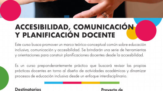 Curso "Accesibilidad, comunicación y planificación docente"