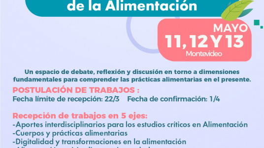 Convocatoria a presentación de trabajos para las I Jornadas Interdisciplinarias en Estudios Críticos de la Alimentación