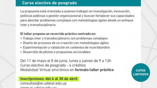 imagen de difusión del Taller de Transdisciplina Aplicada Edición 2026