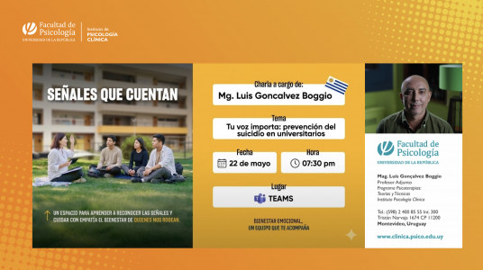 Docente del Instituto de Psicología Clínica expuso sobre prevención del suicidio en actividad internacional