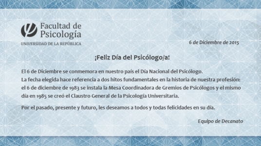 Tarjeta por el Día del Psicólogo/a 