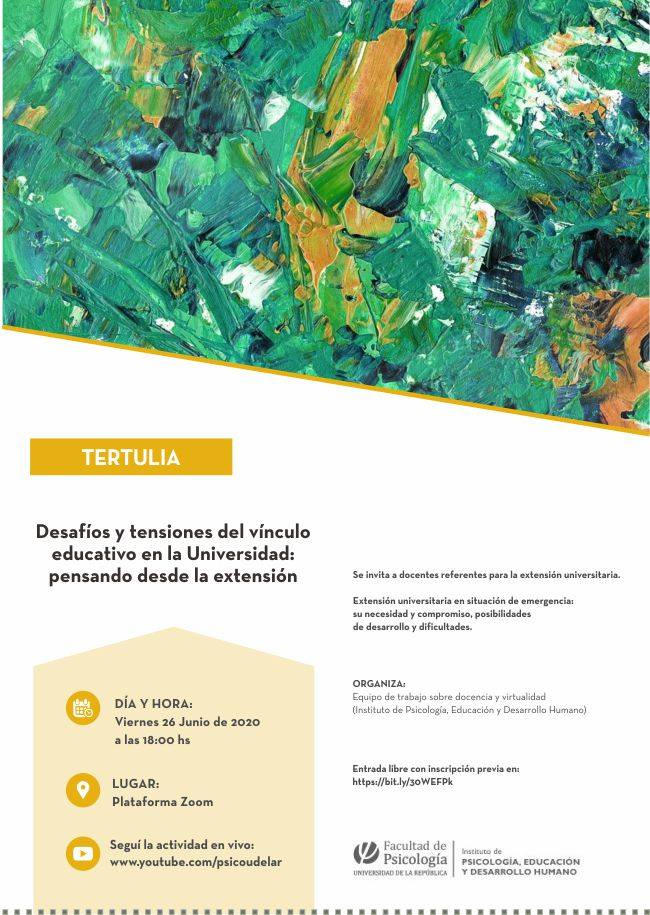 Desafíos y tensiones del vínculo educativo en la Universidad: pensando desde la extensión