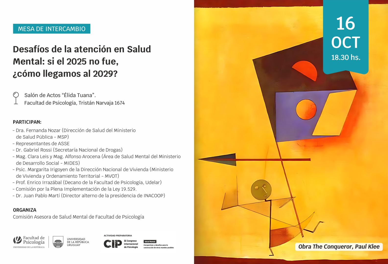 afiche de difusión de la actividad