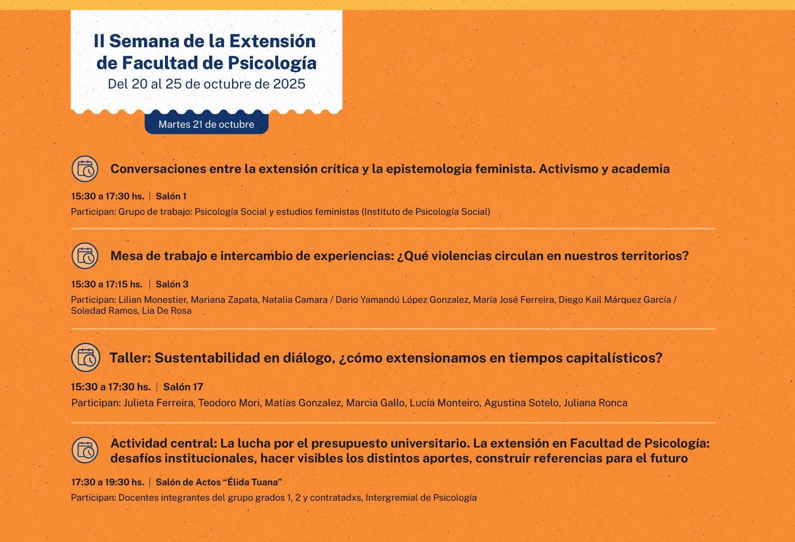 II Semana de la Extensión de la Facultad de Psicología 2025