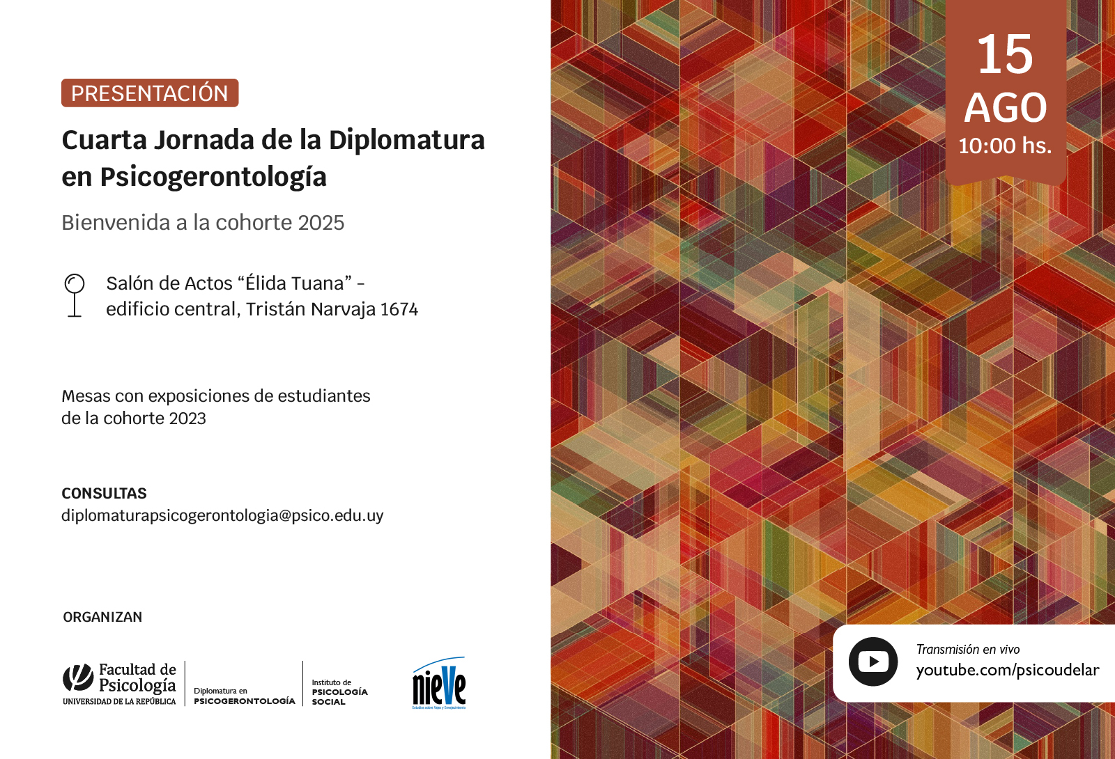 Cuarta Jornada de la Diplomatura en Psicogerontología