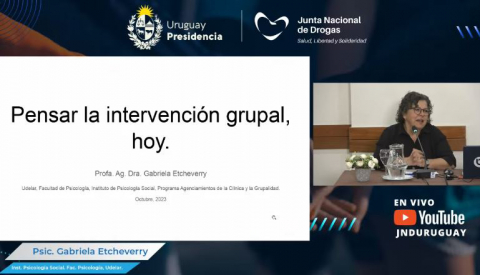 Docente de la Facultad expuso en el Encuentro “Lo grupal en el abordaje de los usos de drogas”