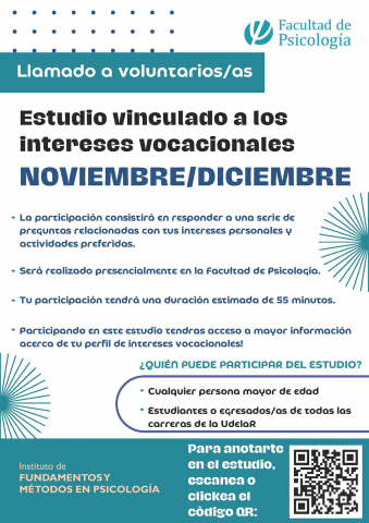 Investigación sobre intereses vocacionales busca voluntarios/as