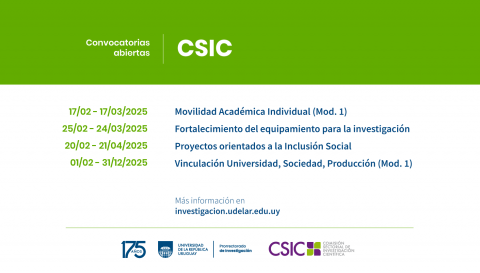 Convocatorias abiertas de la Comisión Sectorial de Investigación Científica (CSIC)