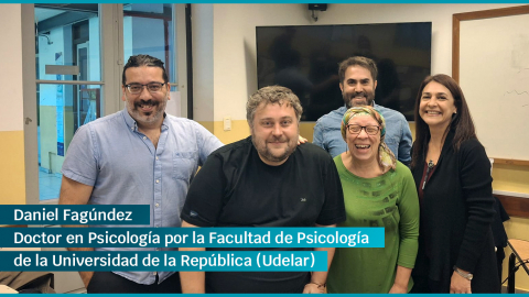 Daniel Fagúndez obtuvo el título como doctor en Psicología por la Facultad de Psicología