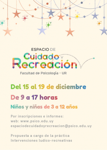 Espacio de Cuidado y Recreación durante el mes de diciembre de 2025