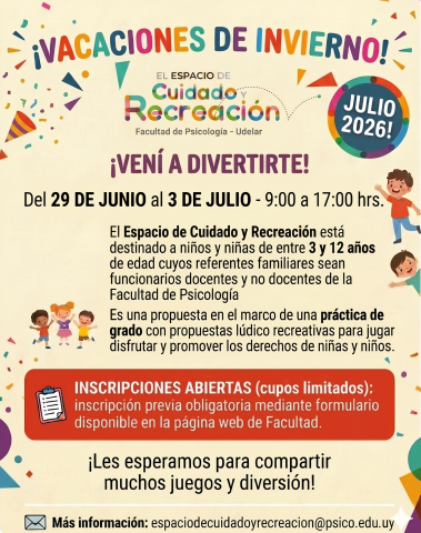 Formulario para listado de espera / Espacio de Cuidado y Recreación