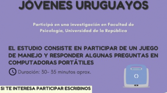 Convocatoria a jóvenes uruguayos/as entre 15 y 19 años para participar de un estudio sobre la toma de decisiones.